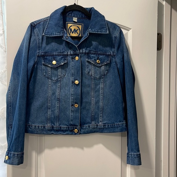 【関税&送料込】Michael By Michael Kors Printed Denim Jacket Michael Kors Men's Regular-Fit Empire Logo-Print Denim